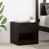 Image de vidaXL Armoire de lit avec tiroir 2 pcs Chêne noir 40 x 39 x 40cm 880518