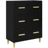 Image de Buffet moderne en bois dingénierie - vidaXL - Chêne Noir - 695 x 34 x 90 cm - Rangement pratique - Design élégant