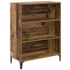 Image de Buffet en bois dingénierie - vidaXL - Bois Ancien - 695x325x90 cm - Rangement spacieux - Pieds en métal noir
