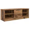 Image de Meuble TV en bois dingénierie - vidaXL - Bois ancien - 102x35x36 5 cm - 1 porte à charnières - 2 étagères