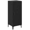 Image de Buffet en bois dingénierie - vidaXL - Chêne Noir - 34 5x34x90 cm - 1 porte à charnières - Étagères - Design moderne