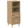 Image de Buffet en bois dingénierie - vidaXL - Chêne artisanal - 34x345x90 cm - Avec tiroir - Assemblage requis