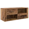 Image de Meuble TV rustique en bois dingénierie - vidaXL - Bois ancien - 100x35x40 cm - Tiroirs à billes - Rangement pratique