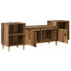 Image de Meuble TV rustique - vidaXL - Bois ancien - 160x35x55 cm - Bois dingénierie - 2 portes - 2 étagères