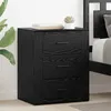Image de vidaXL Table de nuit pour ta chambre avec des tiroirs pratiques. Un meuble moderne qui fait le job et sintègre 881062