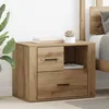 Image de vidaXL Table de nuit - Mobilier de chambre solutions de sommeil organisateur moderne table de rangement minimaliste 881088