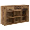 Image de Buffet en bois dingénierie - vidaXL - Bois Ancien - 100x30x59 5 cm - Tiroirs spacieux - Poignées noires mates