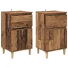Image de Table de chevet rustique - vidaXL - Bois ancien - 40x35x39 cm - Bois dingénierie - 2 tiroirs - Rangement pratique