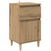 Image de Table de chevet rustique - vidaXL - Chêne artisanal - Bois dingénierie - 40x35x39 cm - 1 tiroir - Rangement pratique