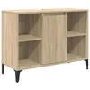 Image de Armoire dévier rustique - vidaXL - Chêne Sonoma - 80x33x60 cm - Bois dingénierie et fer - Grand espace de stockage