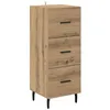 Image de Buffet moderne en bois dingénierie - vidaXL - Chêne artisanal - 34x345x90 cm - Rangement ample - Design minimaliste