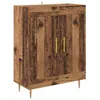 Image de Buffet moderne - vidaXL - Bois ancien - 69 5 x 34 x 90 cm - Bois dingénierie et fer - 2 portes - Pieds en fer