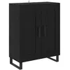 Image de Buffet moderne - vidaXL - Chêne noir - 69 5 x 34 x 90 cm - Bois dingénierie et fer - Grand espace de rangement