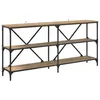 Image de Table console industrielle - vidaXL - Chêne artisanal - 160x30x75 cm - 4 étagères - Bois dingénierie - Fer