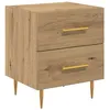Image de Table de chevet moderne - vidaXL - Tiroir - Chêne artisanal - 40x35x475 cm - Grand espace de stockage
