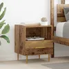 Image de vidaXL Table de chevet Marron 40 x 35 x 47 5 cm Bois dingénierie 882076
