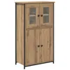 Image de Armoire haute contemporaine - vidaXL - Chêne artisanal - Bois dingénierie - 62x32x106 5 cm - 4 portes
