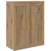 Image de Meuble mural moderne - vidaXL - Chêne artisanal - 69 5x34x90 cm - 2 portes - Bois dingénierie - Poids maximal 60 kg