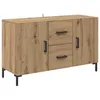 Image de Buffet moderne en bois dingénierie - vidaXL - Chêne artisanal - 100x36x60 cm - Avec tiroir - 2 portes