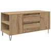 Image de Table basse moderne - vidaXL - 102x445x50 cm - Chêne artisanal - Bois dingénierie - Avec tiroir - 4 étagères
