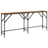 Image de Table console bois ancien - vidaXL - 180x29x75 cm - Bois dingénierie - Finition mate - Cadre en acier - Pieds réglables
