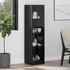 Image de Vitrine - argentier - vaisselier Vidaxl Haut Armoire Chêne noir 35 x 37 x 142 cm Bois dingénierie