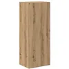 Image de Meuble TV mural - vidaXL - Chêne artisanal - 40 5x30x102 cm - 1 porte - 3 étagères - Gain de place - Design épuré