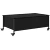 Image de Table basse moderne - vidaXL - Chêne noir - Bois dingénierie - 91x55x32 cm - Rectangulaire - Poids maximal 75 kg