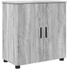 Image de Meuble de salle de bain moderne - vidaXL - 61x35x64 cm - Sonoma gris - Bois dingénierie - 2 étagères - 2 portes
