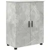 Image de Armoire de salle de bain - vidaXL - Gris béton - Bois dingénierie - 60x35x80 cm - 3 étagères - 2 portes