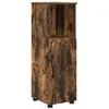 Image de Cabinet de salle de bain autoportant - vidaXL - Chêne fumé - 30x35x95 cm - Bois dingénierie - 2 portes