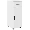 Image de Cabinet de salle de bain - vidaXL - Blanc - 30x35x80 cm - Bois dingénierie - 1 tiroir - 1 porte à charnières