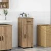 Image de Meuble sous vasque - VIDAXL - Cabinet Chêne artisanal - 30x35x80 cm - Bois dingénierie - Fixation anti-basculement