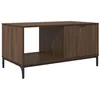 Image de Table basse moderne - vidaXL - Chêne brun - 90x49x46 cm - Bois dingénierie - 1 tiroir - 1 étagère - 2 compartiments