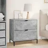 Image de vidaXL Table de chevet Gris béton 635 x 36 x 61 cm Bois dingénierie 883467