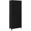 Image de Armoire haute moderne - vidaXL - Chêne noir - 695x34x180 cm - Bois dingénierie - 4 portes - Étagères robustes