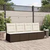 Image de vidaXL Canapé de jardin avec coussin Noir et blanc crème polyrotin 3394477