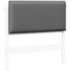 Image de Tête de lit capitonnée en pin massif - vidaXL - Blanc et Gris clair - 90 cm - 955x12x845 cm - Rembourrage confortable