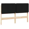 Image de Tête de lit capitonnée - vidaXL - Marron et Noir - Pin massif - 150 cm - 1555x12x845 cm - Design moderne - Durable