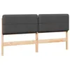 Image de Tête de lit capitonnée - vidaXL - 180 cm - Brun et gris foncé - Pin massif - 1855x12x845 cm - Design moderne