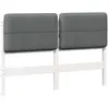 Image de Tête de lit capitonnée - vidaXL - Blanc et gris clair - Pin massif - 1655x12x845 cm - Design moderne