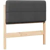 Image de Tête de lit capitonnée - vidaXL - 100 cm - Brun et gris foncé - Pin massif - 1055x12x845 cm - Design moderne