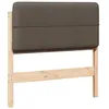 Image de Tête de lit capitonnée en pin massif - vidaXL - Marron et Taupe - 100 cm - Bois de pin massif - Design moderne