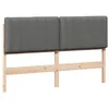 Image de Tête de lit capitonnée - vidaXL - 150 cm - Marron et Gris clair - Pin massif - 1555x12x845 cm - Facile à nettoyer