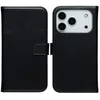 Image de Coque adapté à Apple iPhone 17 Pro Max - Selencia Étui portefeuille en cuir véritable - Noir