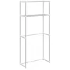 Image de Étagère pour machine à laver - vidaXL - Aluminium - Blanc - 63x27x136 cm - Réglable 50-70 cm - Autoportante