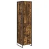 Image de Armoire en bois dingénierie - vidaXL - Chêne fumé - 50x50x200 cm - 4 portes - Usage intérieur - Durable