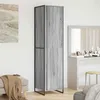 Image de Armoire de chambre Vidaxl Garde-robe 2 pcs Gris Sonoma 50 x 50 x 200 cm Bois dingénierie