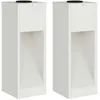 Image de Lampadaire solaire LED - vidaXL - Blanc - Acier laminé à froid - 18x18x50 cm - Solaire - Blanc chaud - Autoportant
