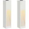 Image de Lampadaire solaire LED - vidaXL - Blanc - Acier laminé à froid - 18x18x80 cm - Solaire - Blanc chaud - Autoportant